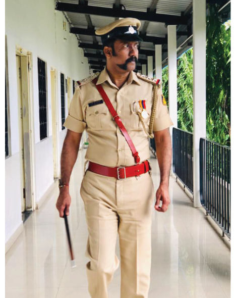 In service — L.Y. Rajesh in uniform at an earlier posting.