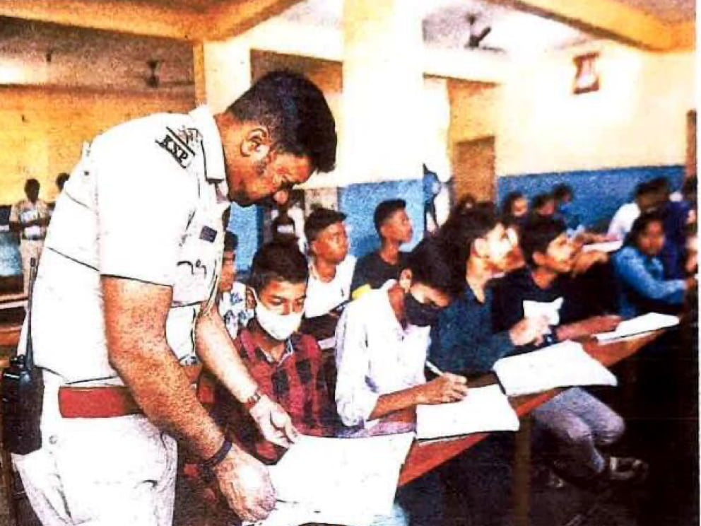 SSLC coaching class — Working alongside students in the special exam-prep classes.